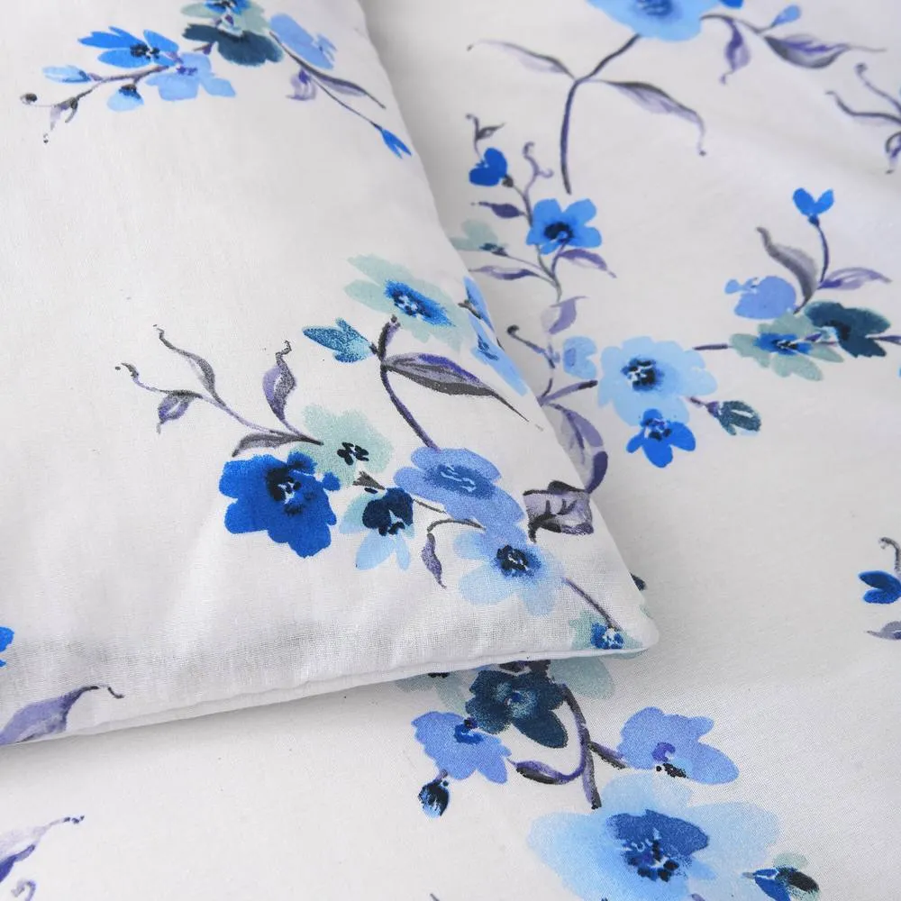Portfolio Home Sakura Blossom Floral Duvet Cover Set With Pillow Case Bed Linen in White 2