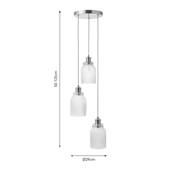 Tobias 3 Light Adjustable Cluster Ceiling Light 6