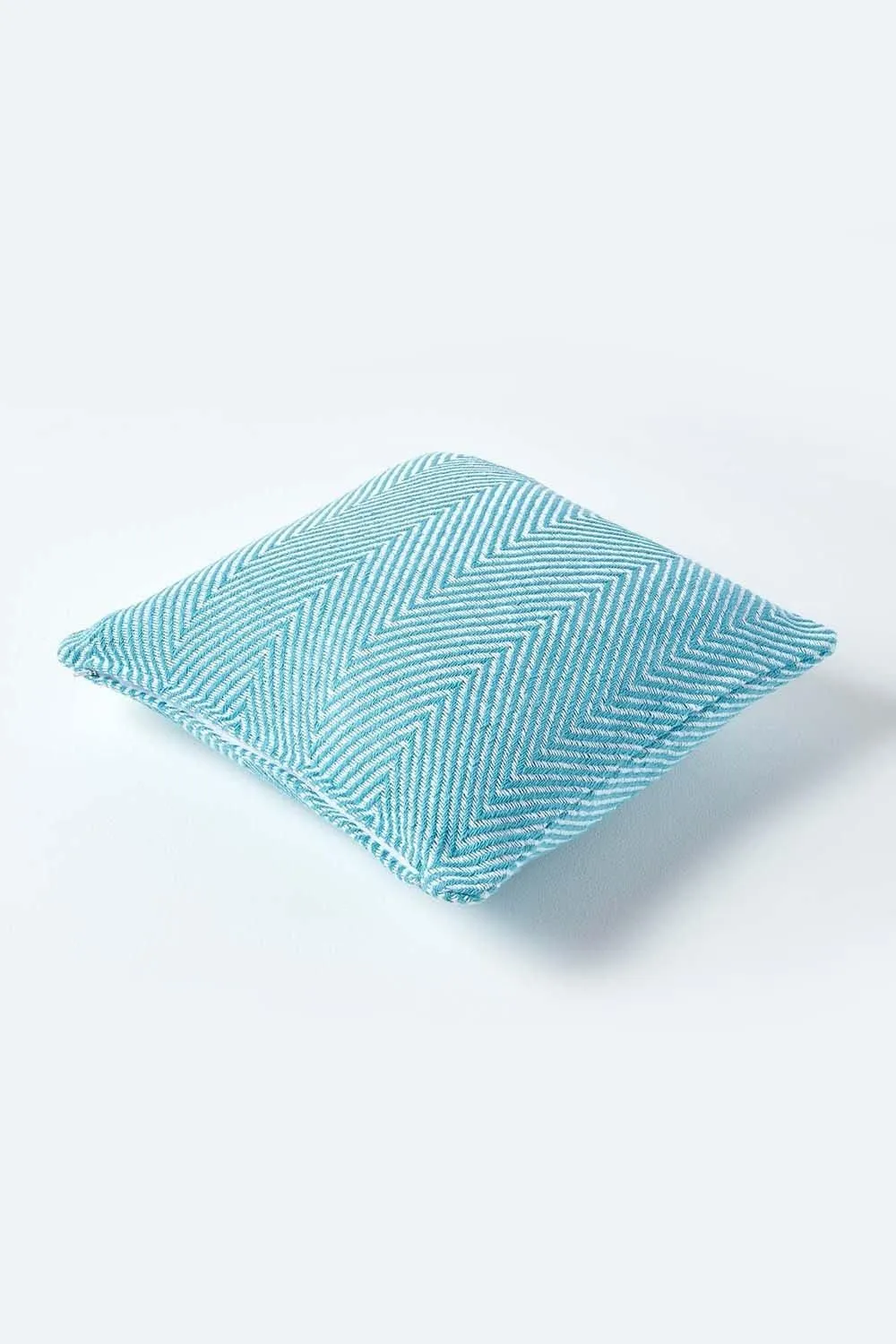 Homescapes Cotton Halden Cushion Cover in Teal 3