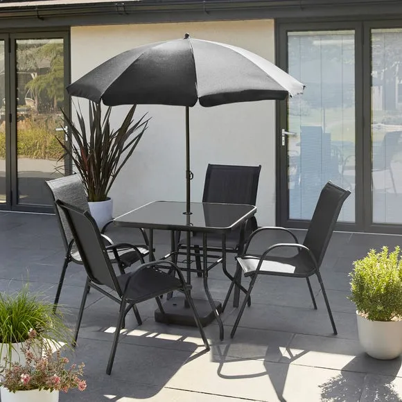 6 Piece Metal Garden Dining Set 2