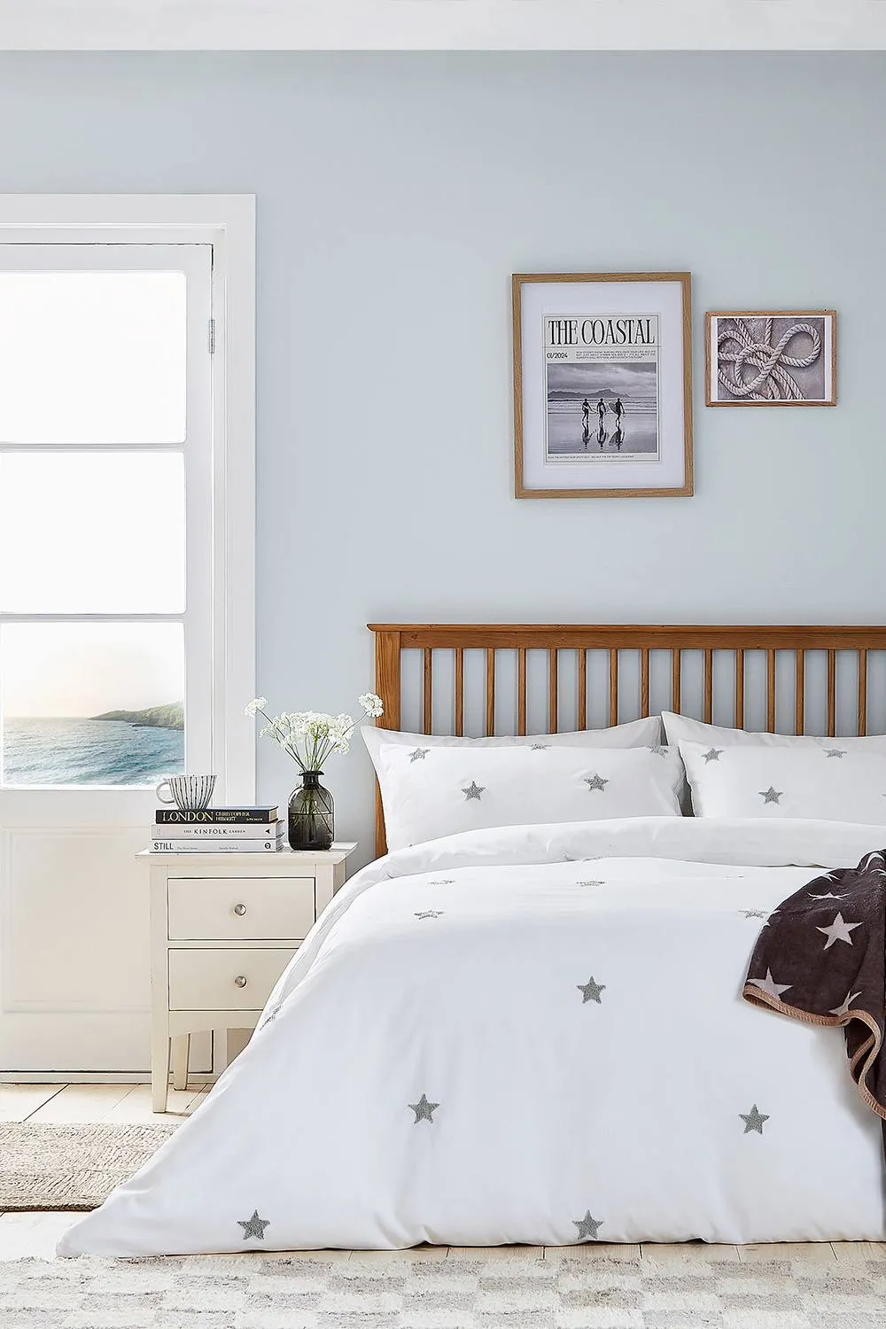 Helena Springfield 'Tufted Star Grey' Duvet Cover Set in White 3