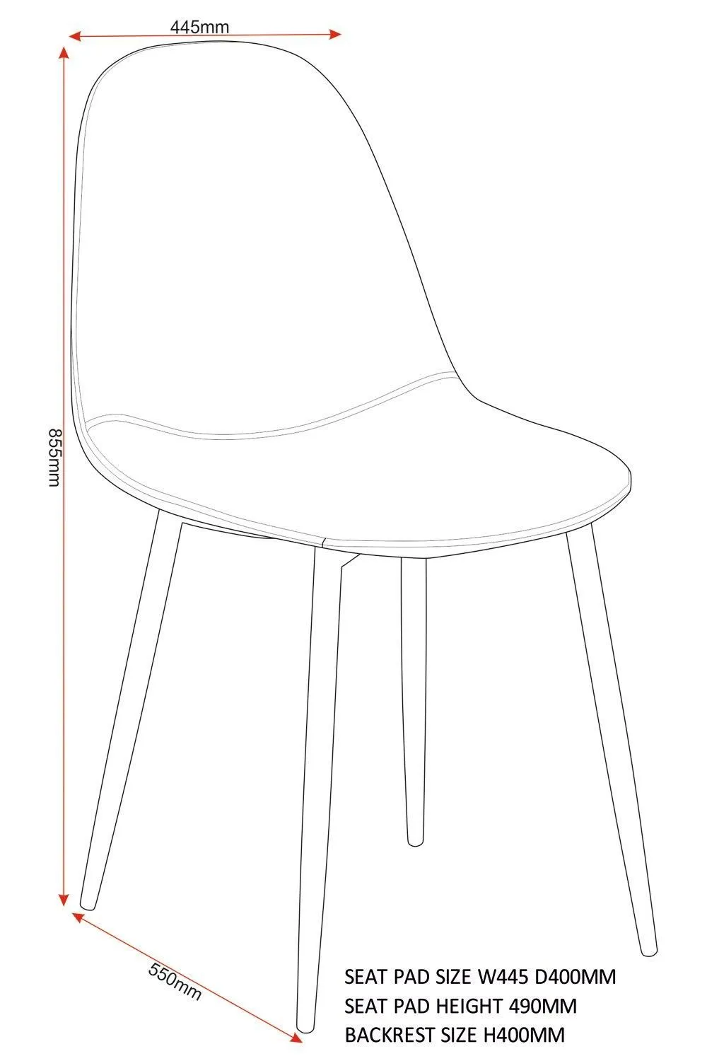 Seconique Athens Chair ( Pair ) in Brown 6