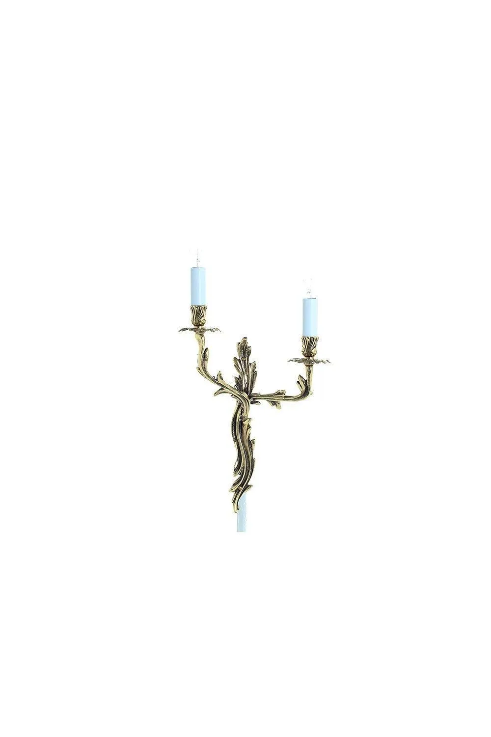 Netlighting Louis Polished Brass Candle Wall Lamp in Yellow