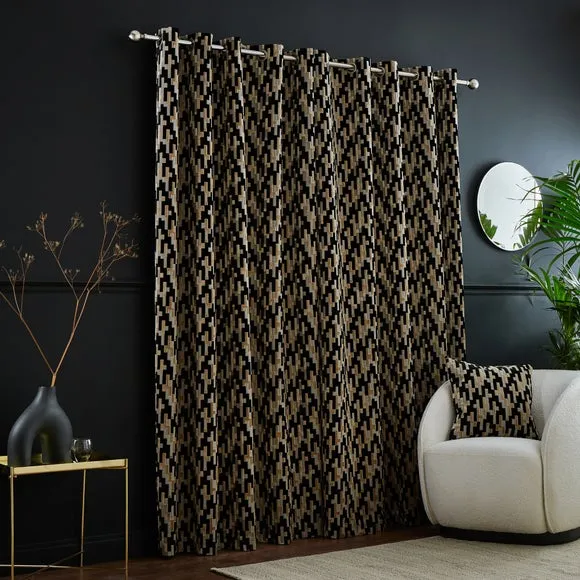Lori Velvet Eyelet Curtains 4