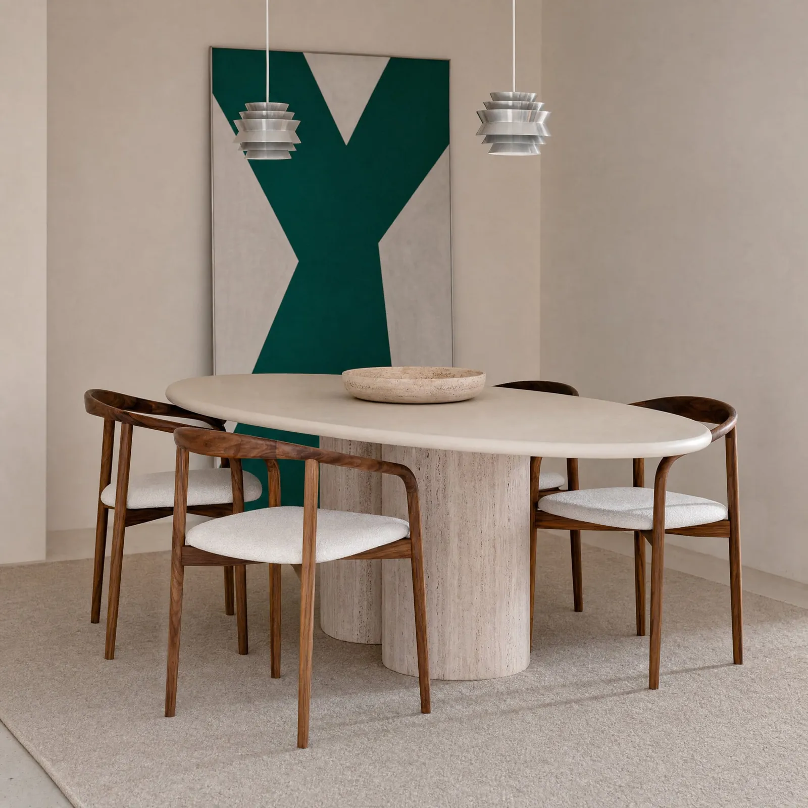 Valdez Dining Table 220X110X75Cm, Neutral Ceramic | Barker & Stonehouse 3