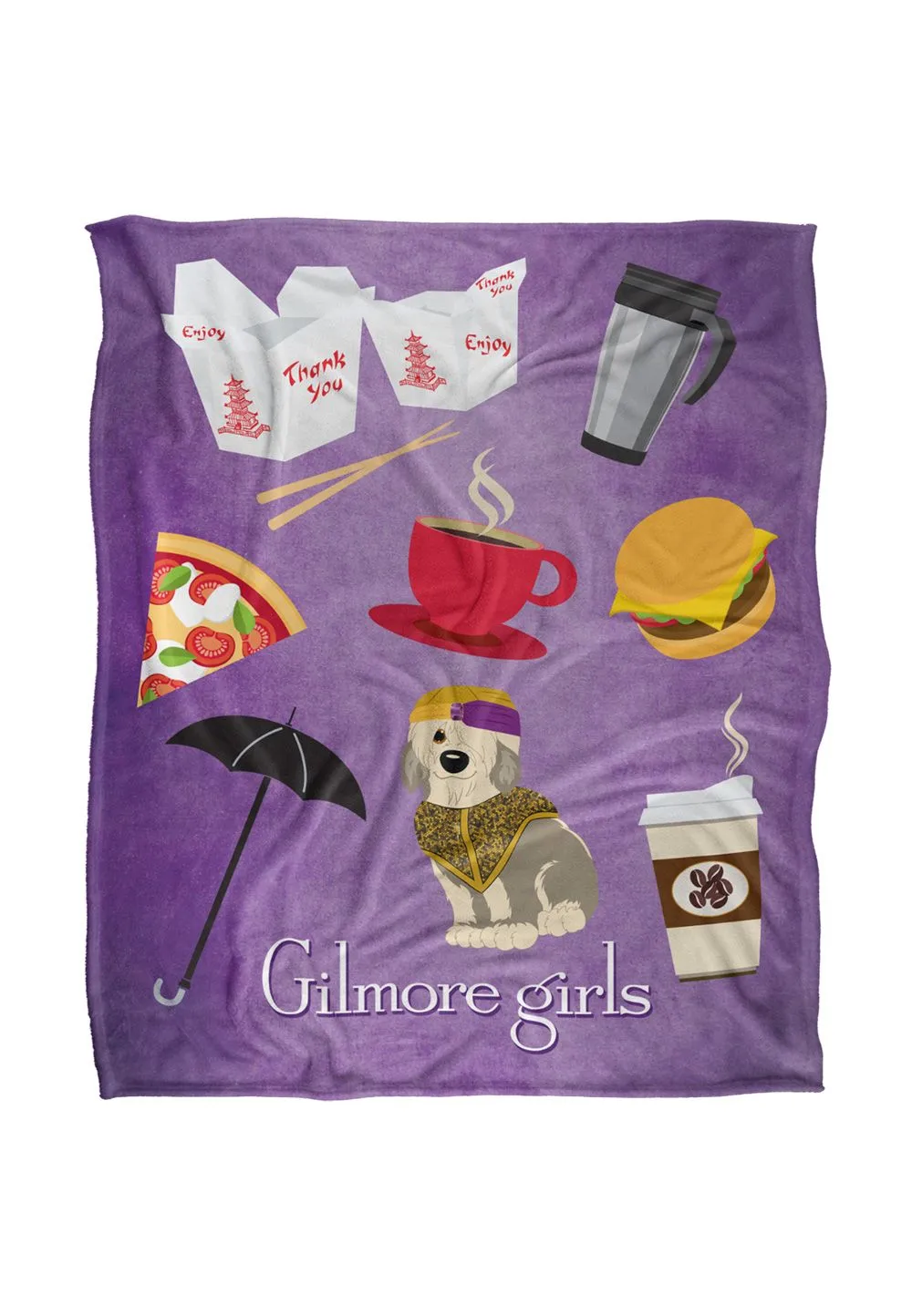 Warner Brothers Gilmore Girls Silky Touch Super Soft Throw Blanket 152x127cm in White