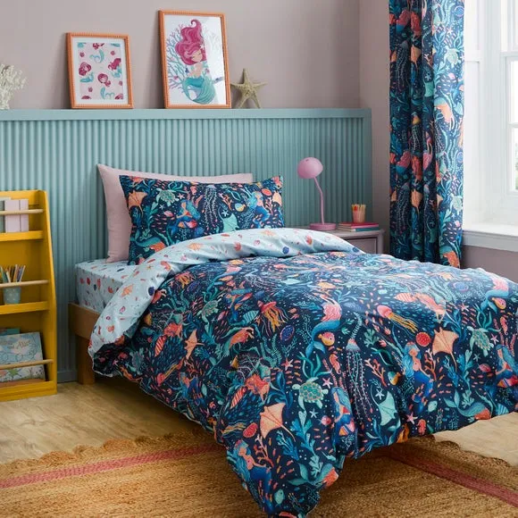 Mythical Mermaids Polycotton Duvet Cover & Pillowcase Set 1