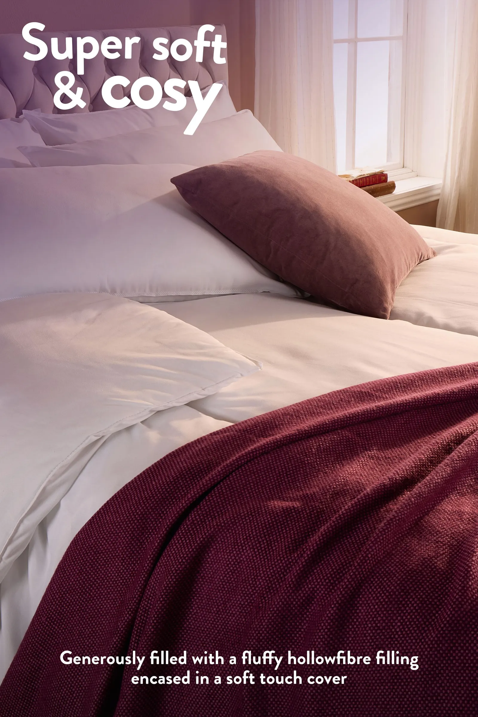 Slumberdown Feels Like Down 13.5 Tog Winter Duvet in White 4