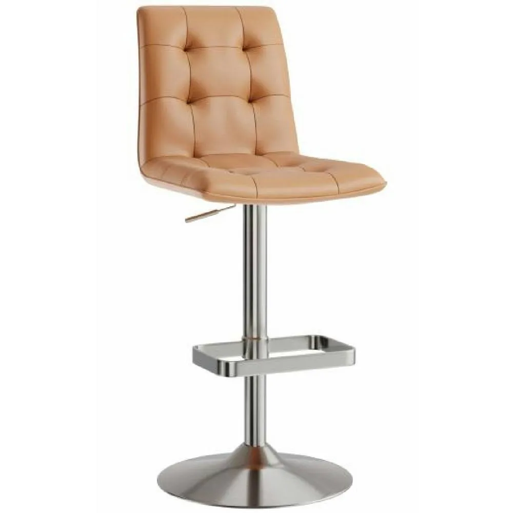 netfurniture Scaponi Brushed Quality Kitchen Bar Stool- Cognac in Tan 3