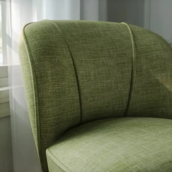 Elsie Faux Linen Cocktail Chair 3