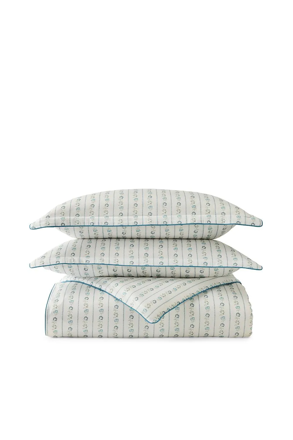 CHRISTY 'Rosamund' Botanical Cotton Sateen Duvet Cover Set in White 3
