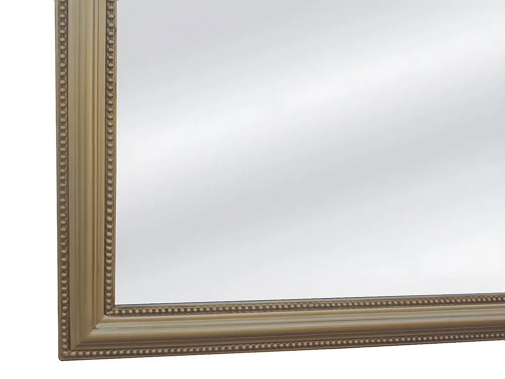 Vente-unique Paulownia Wood Overmantel Mirror - L80 X H110 Cm - Gold Brass Effect 5