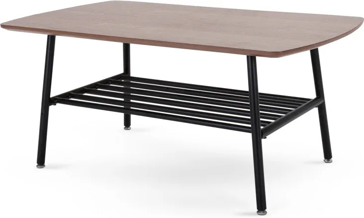 Haywood Coffee Table, Walnut and Black