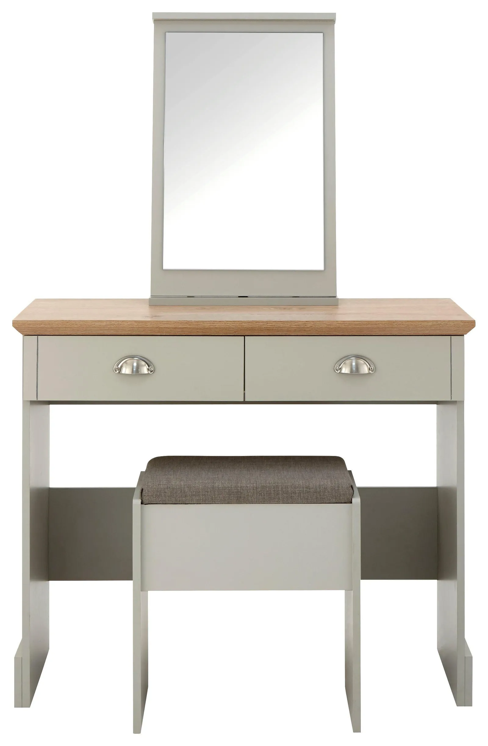 GFW Kendal Dressing Table with Stool in Grey 4