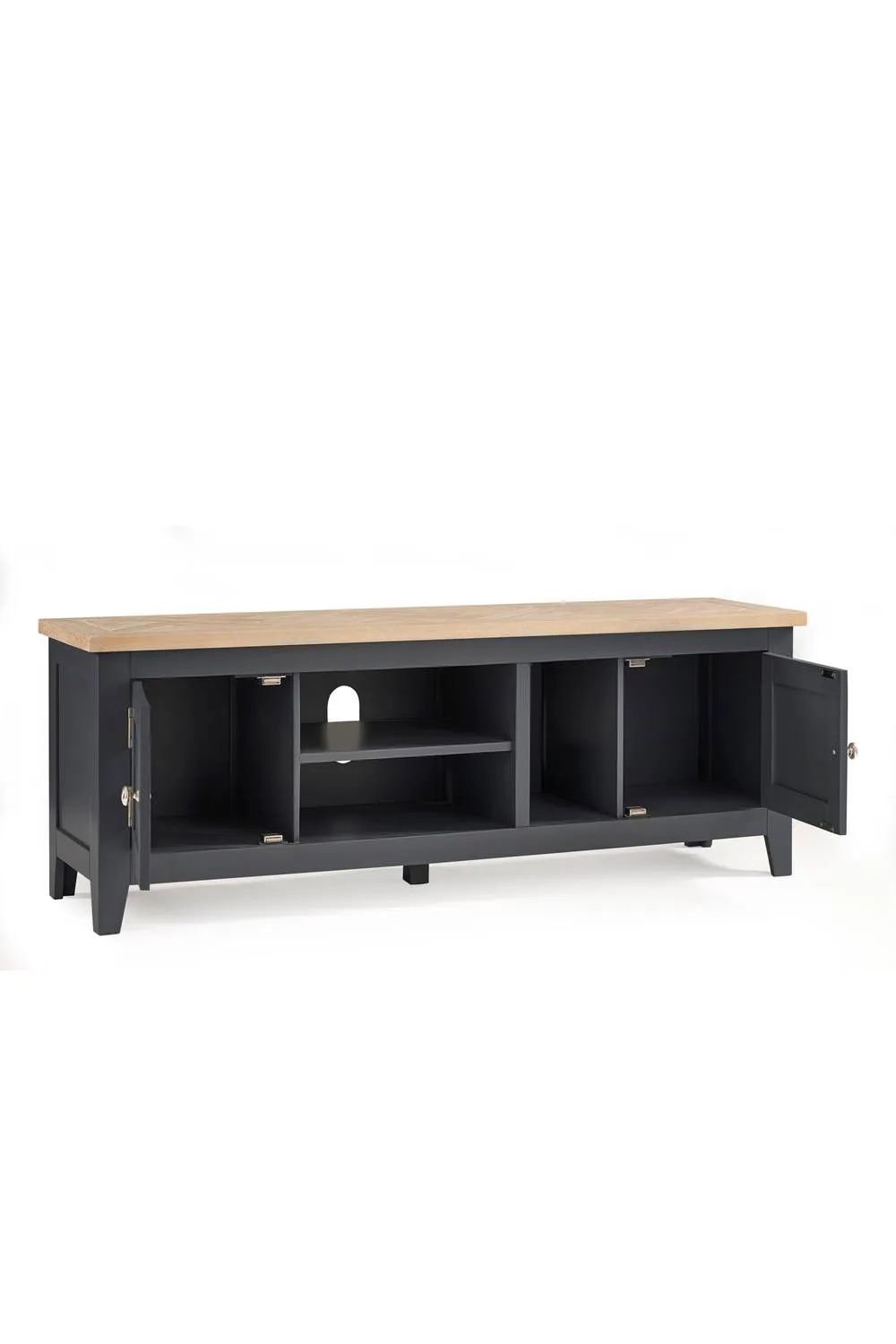 Julian Bowen Bordeaux TV Unit in Dark Grey 3