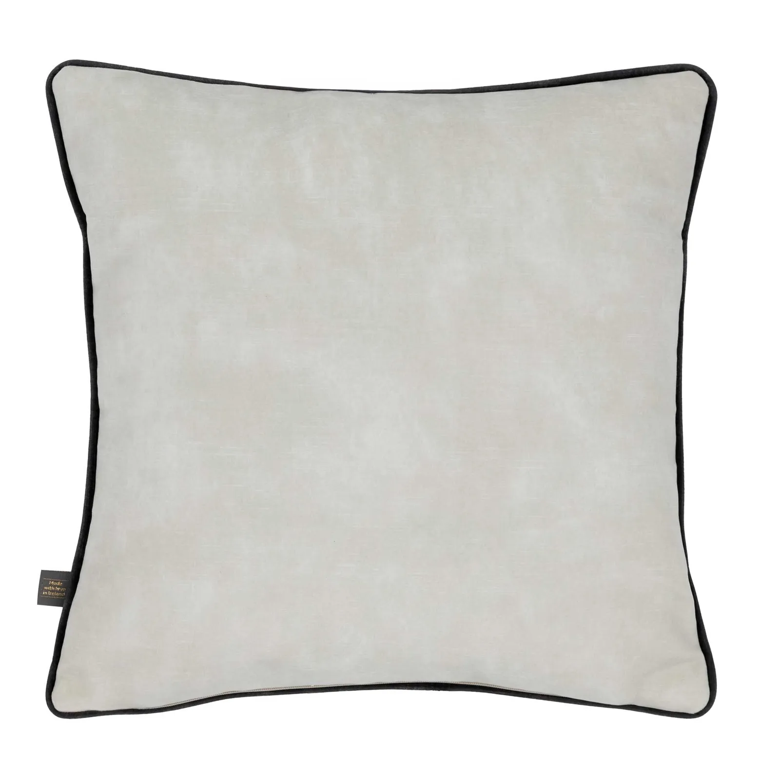 Two Tone Cream & Charcoal Cushion, Square, Grey Polyester | Barker & Stonehouse