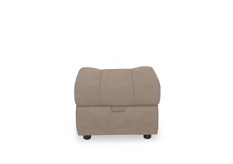 Aero Fabric Storage Footstool - Manhattan Nutmeg