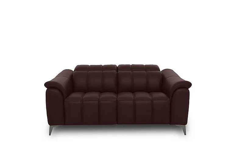 Angelo Leather 2 Seater Sofa - Burgundy