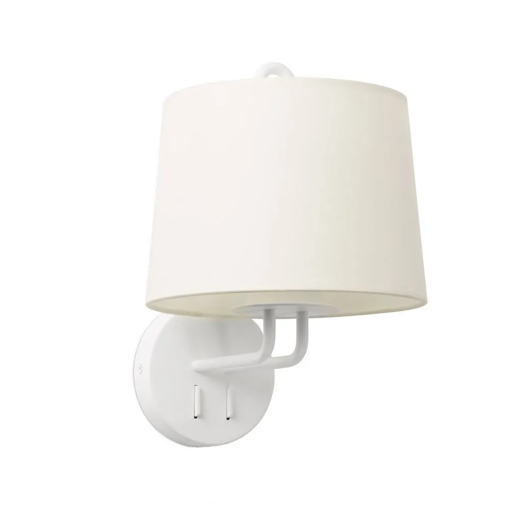 Netlighting Montreal Wall Light with Shade White E27