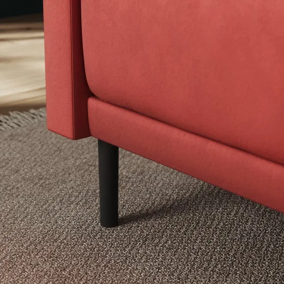 Mae Corner Dining Bench, Matte Plush Velvet 4