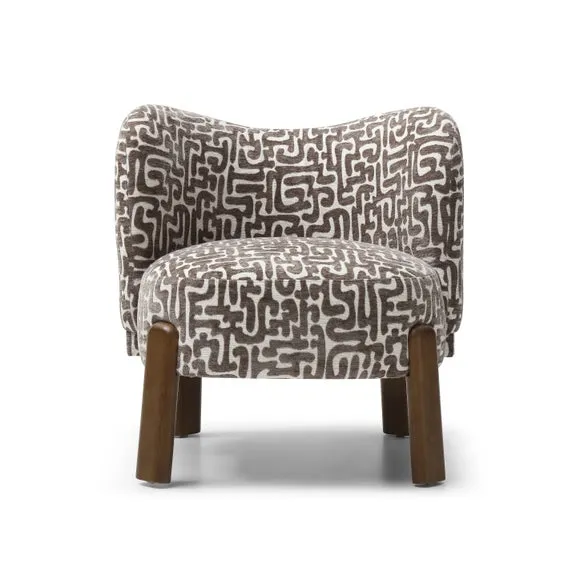 Cora Abstract Jacquard Print Accent Chair 5