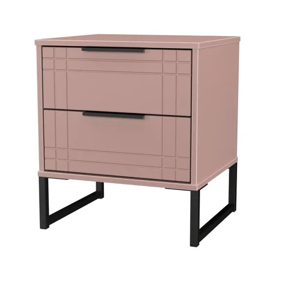 Darlton 2 Drawer Bedside Table 4