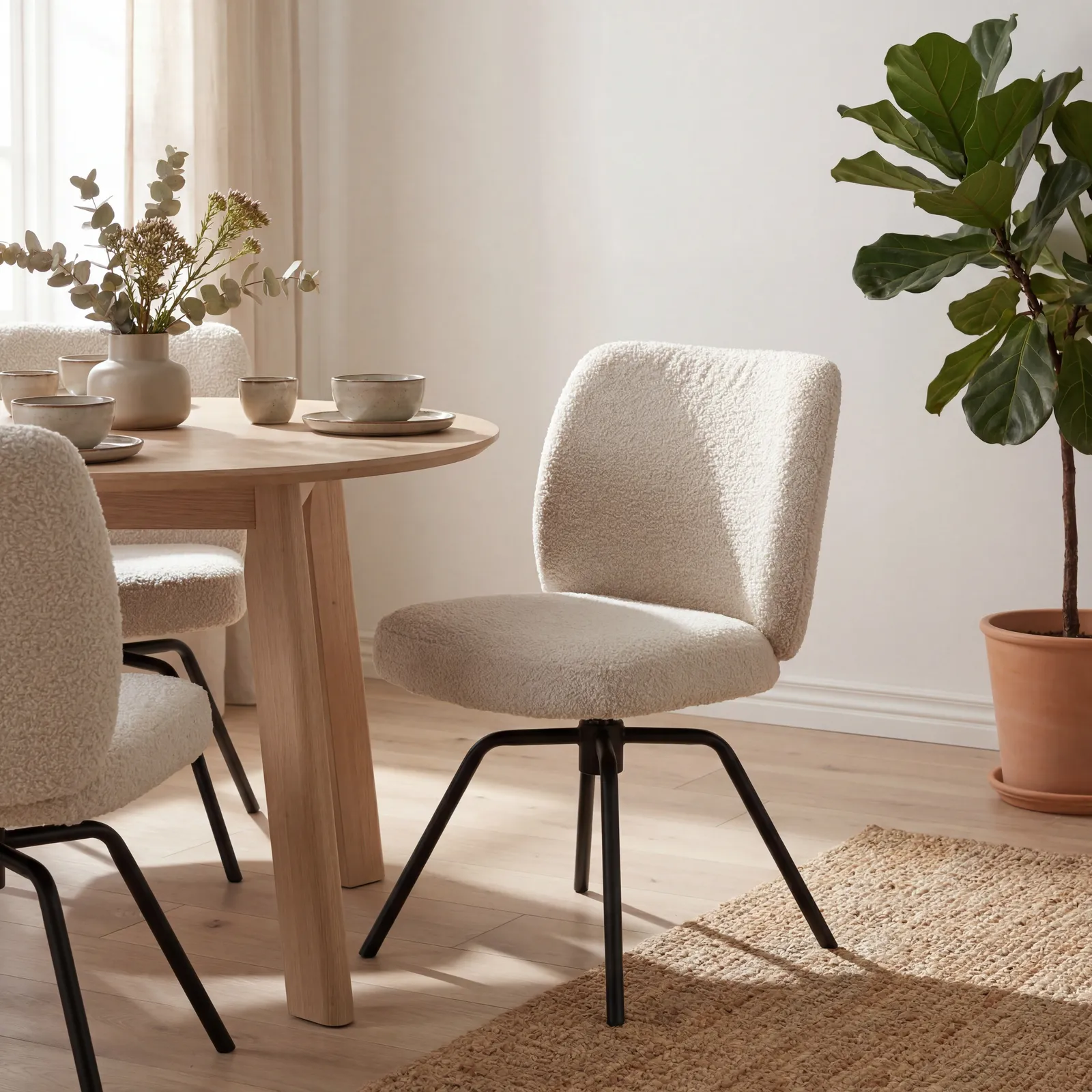 Altair Dining Chair, Neutral Fabric | Barker & Stonehouse 2
