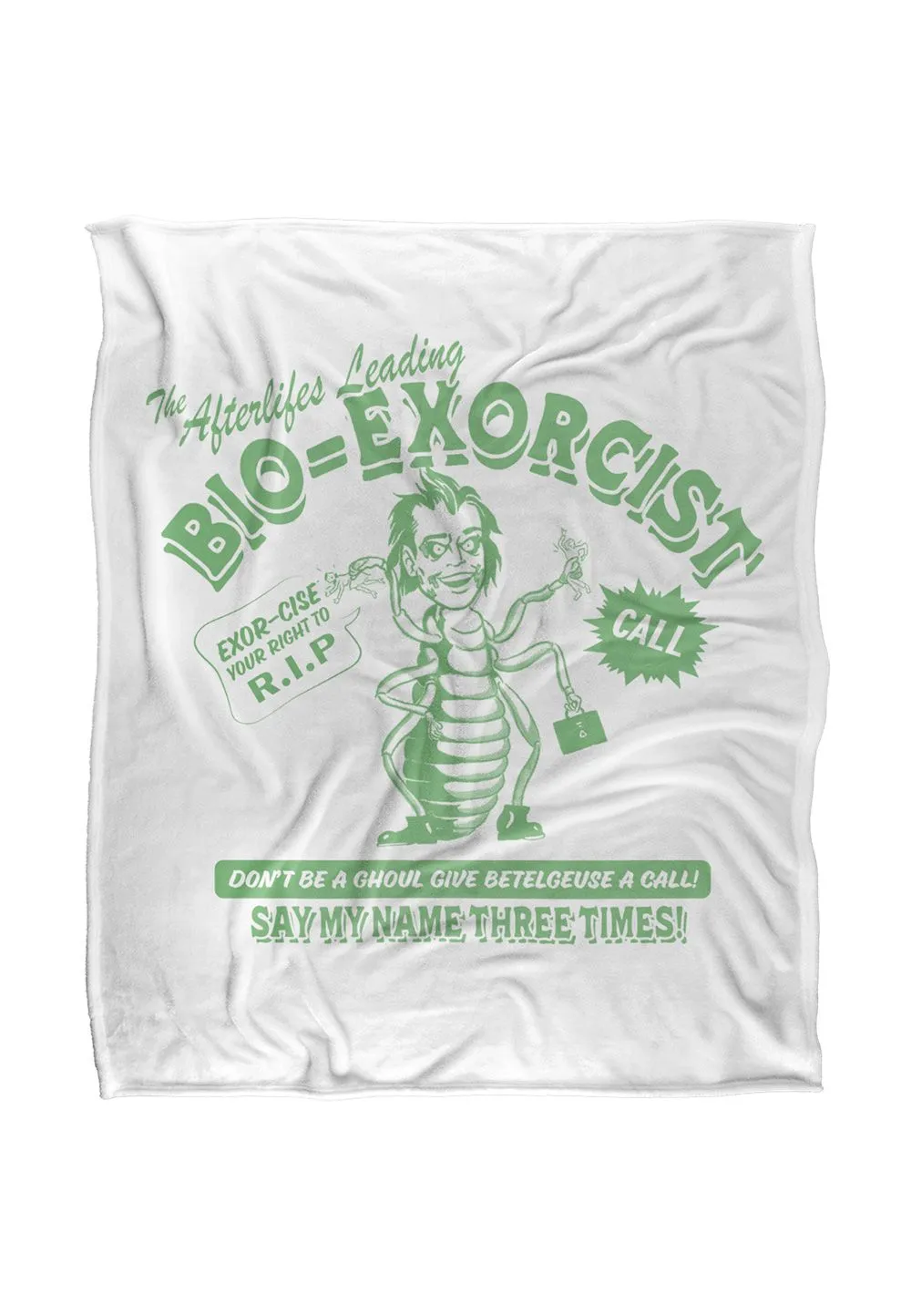 Warner Brothers Beetlejuice 2 50x60 Bio Exorcist Silky Touch Super Soft Throw Blanket in White