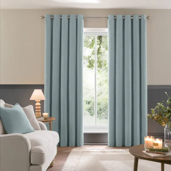 Alayna Chenille Eyelet Curtains (Blackout Available) 2