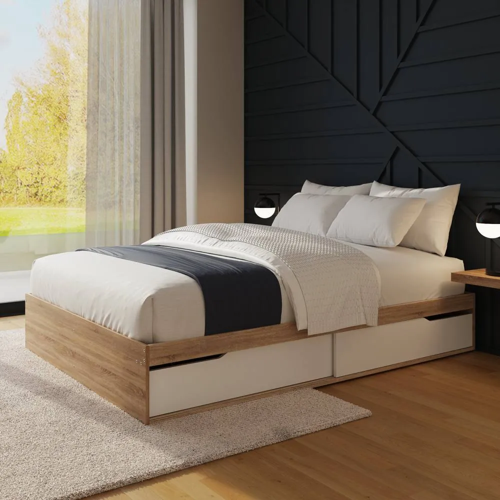 GFW Kai Platform Storage Bed in Brown