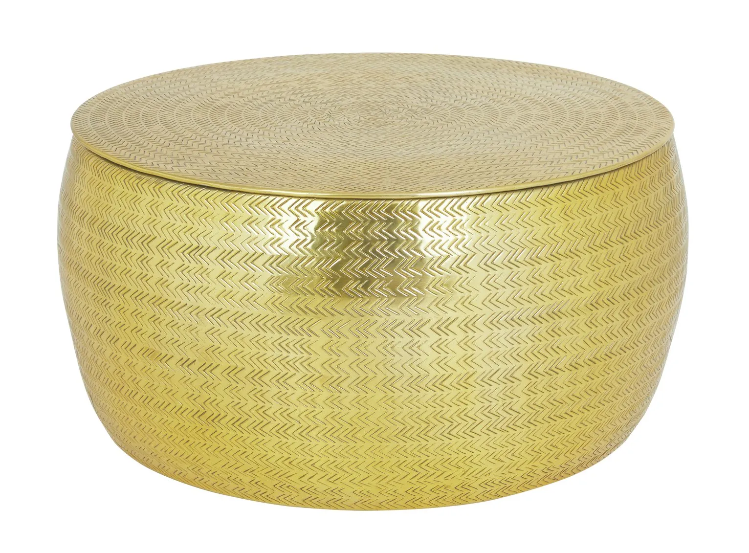Habitat Sona Gold Storage Hammered Aluminium Coffee Table
