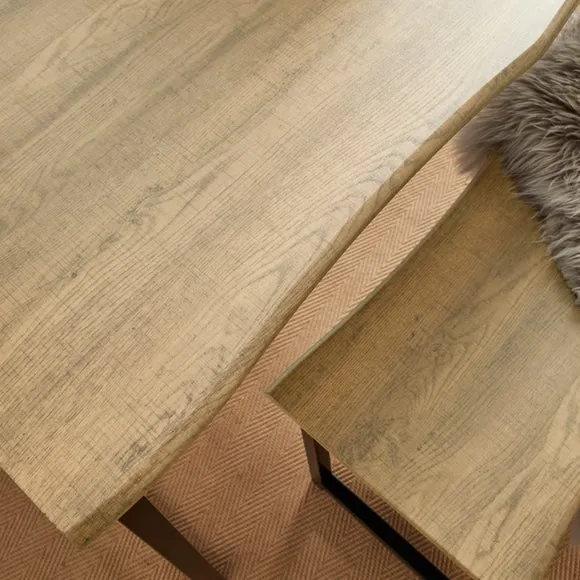 Ronan 4 Seater Wave Edge Dining Table and Bench Set 4