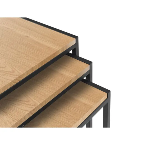 Tribeca Nest of 3 Tables, Oak 4