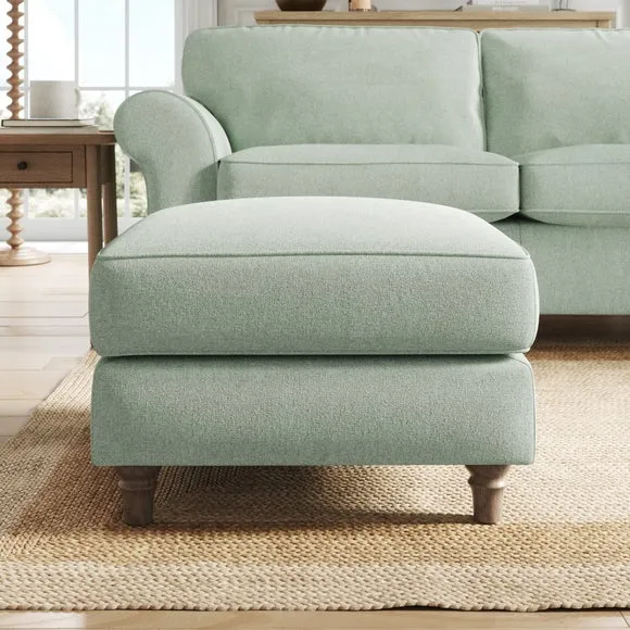 Flori Soft Chenille Footstool 3