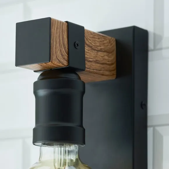 Fulton Industrial Bathroom Wall Light 2