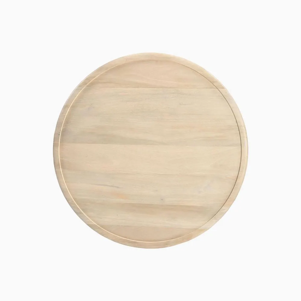 FurnitureboxUK Orizaba Round White Oak Wood Coffee Table in Light Brown 6