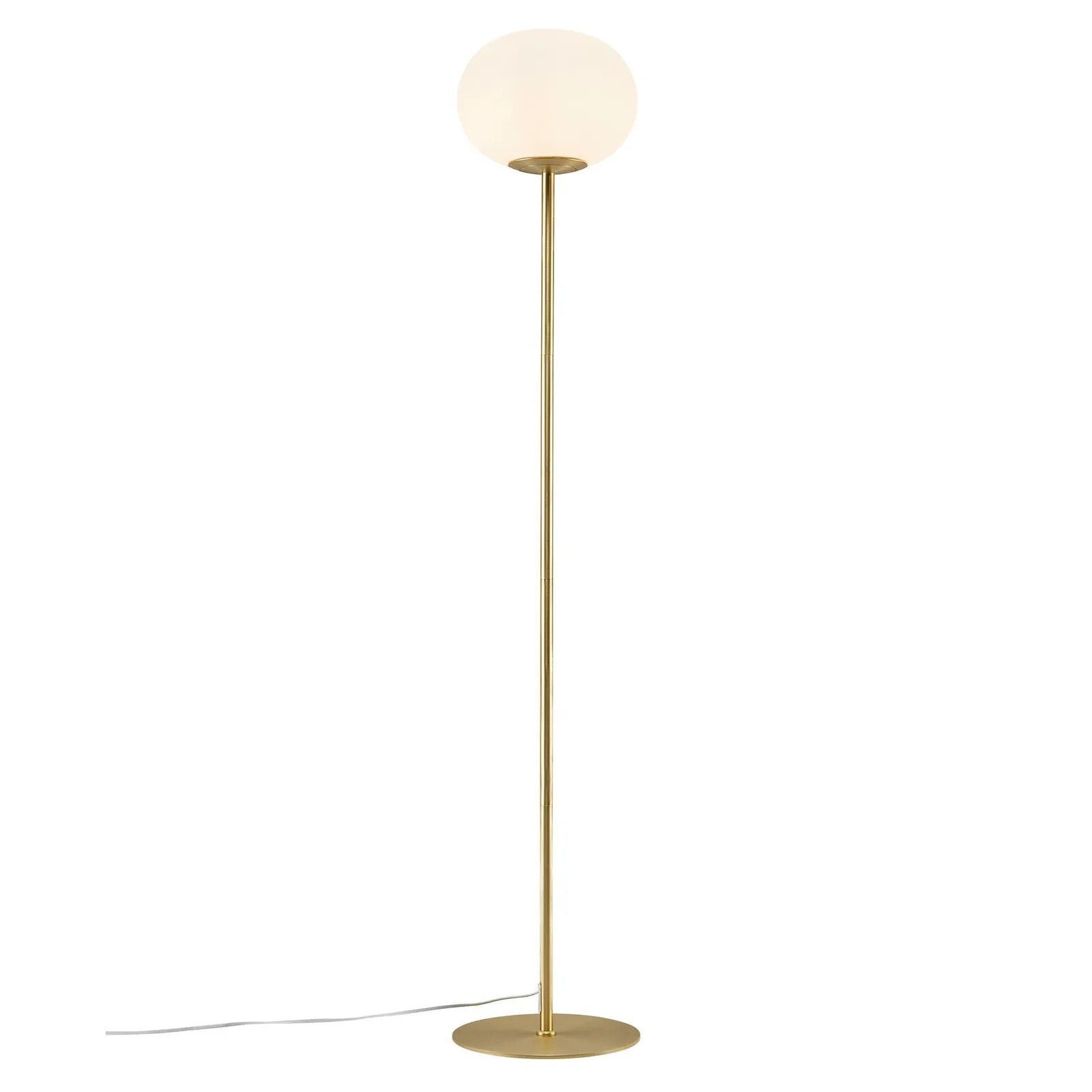 Nordlux Alton Floor Lamp Brass Glass Livingroom E27 Switch in Gold 3