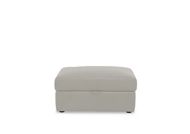 Viali Leather Storage Footstool