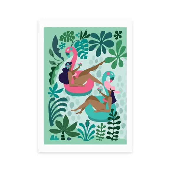 East End Prints Summer Girls Print 2