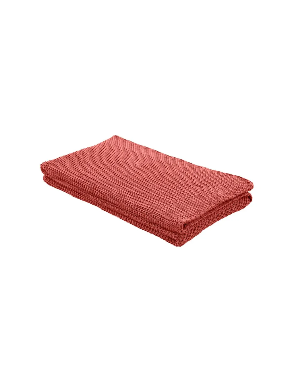 Laura Ashley Pure Cotton Parker Knitted Throw Red