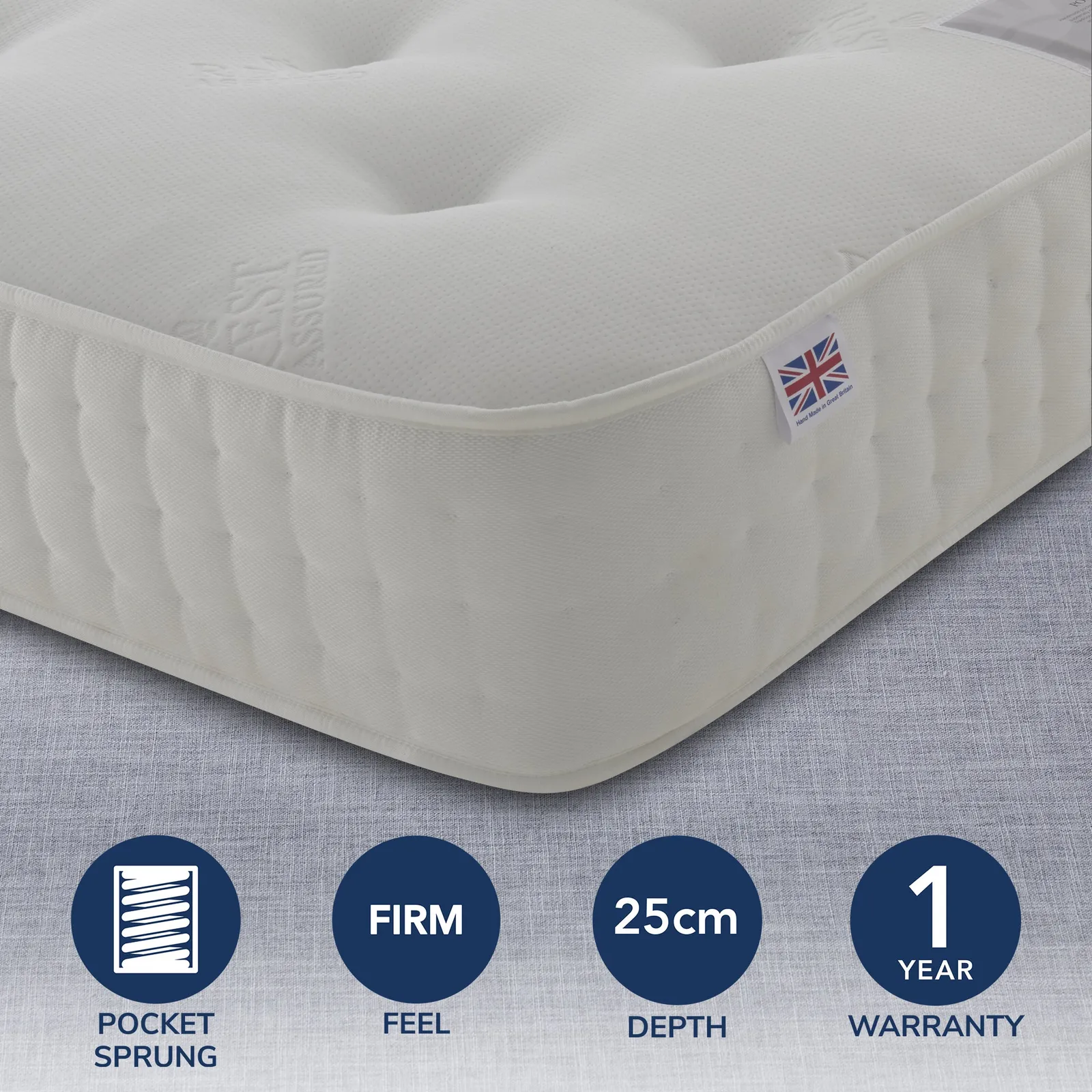 Rest Assured 1400 Pocket Orthopaedic Mattress White