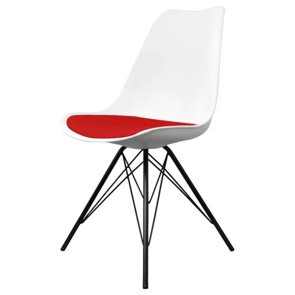 Fusion Living Soho White Plastic Dining Chair 2