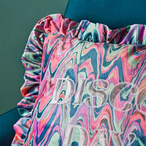 Disco Day Frilled Cushion 2