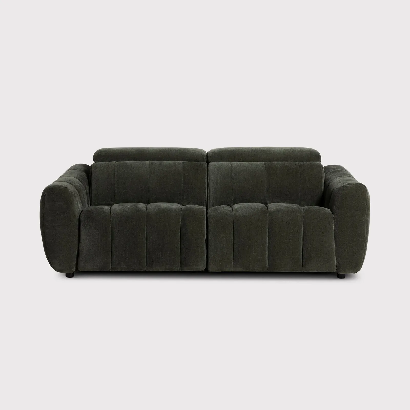 Montgomery 2.5 Power Seater & Headrest Recliner Sofa, Green Fabric | Barker & Stonehouse