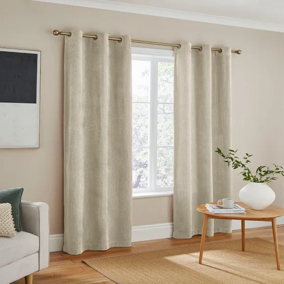 Ensley Chenille Blackout Thermal Eyelet Curtains 2