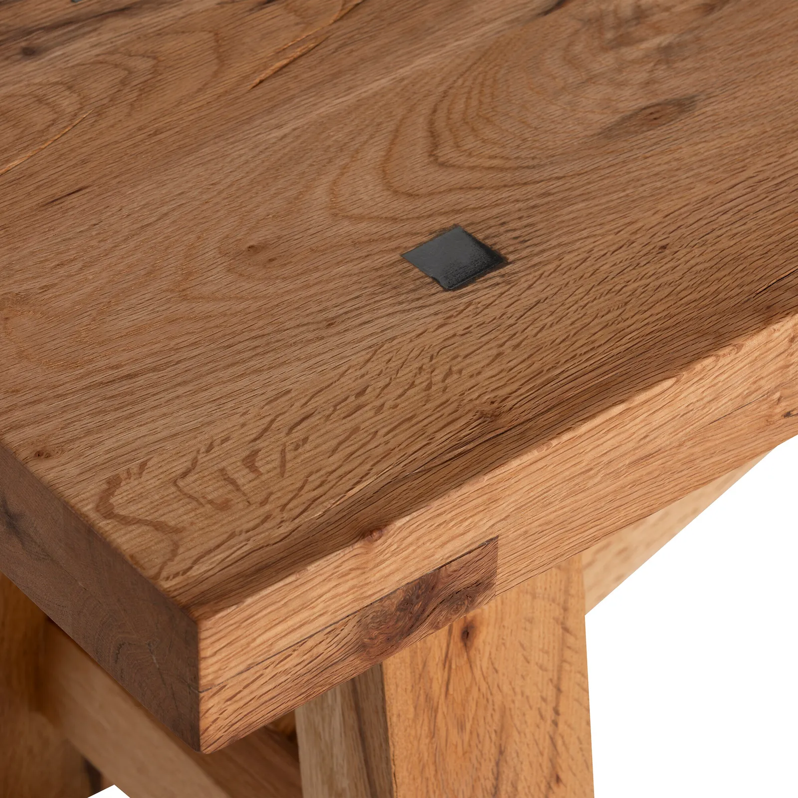 Pure Furniture Canterbury Bench 220Cm, Brown Oak | Barker & Stonehouse 5