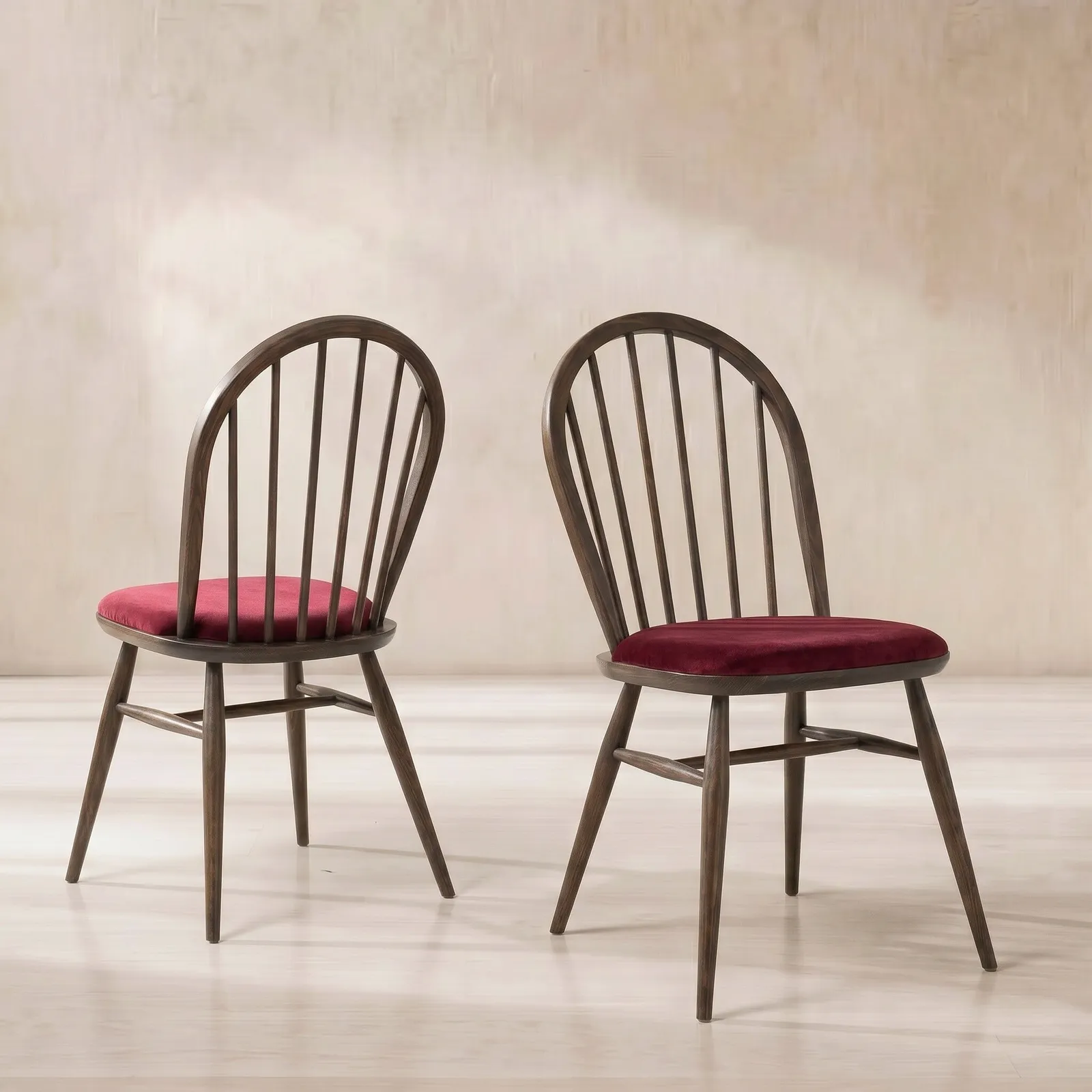 Ercol Windsor Upholstered Dining Chair Wood | Barker & Stonehouse