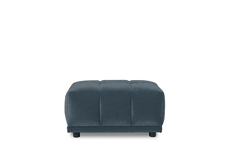 Cube Fabric Large Footstool - Hudson Ocean