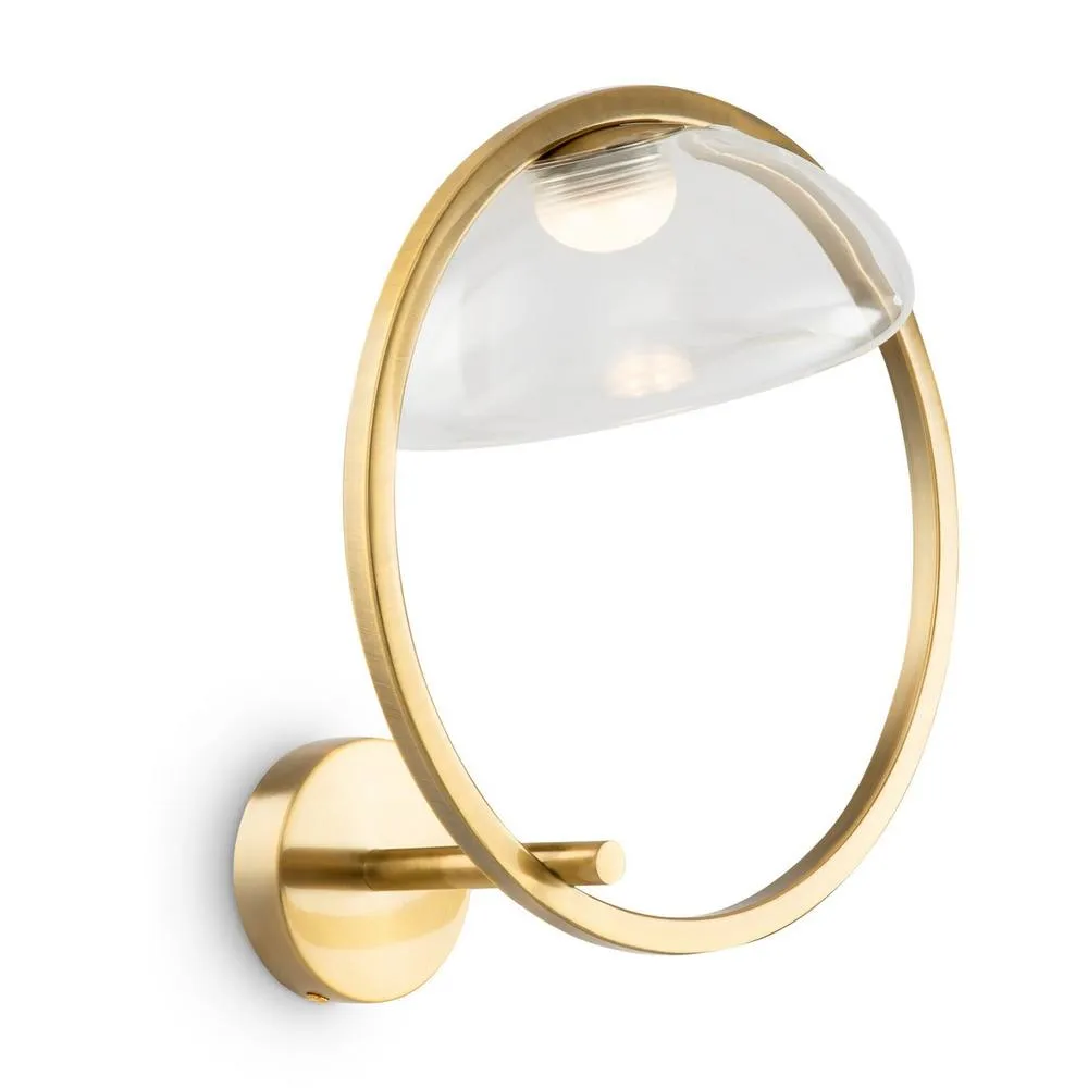 Netlighting Maytoni Lunare I Modern Integrated LED Wall Lamp Brass 3000K in Gold 4