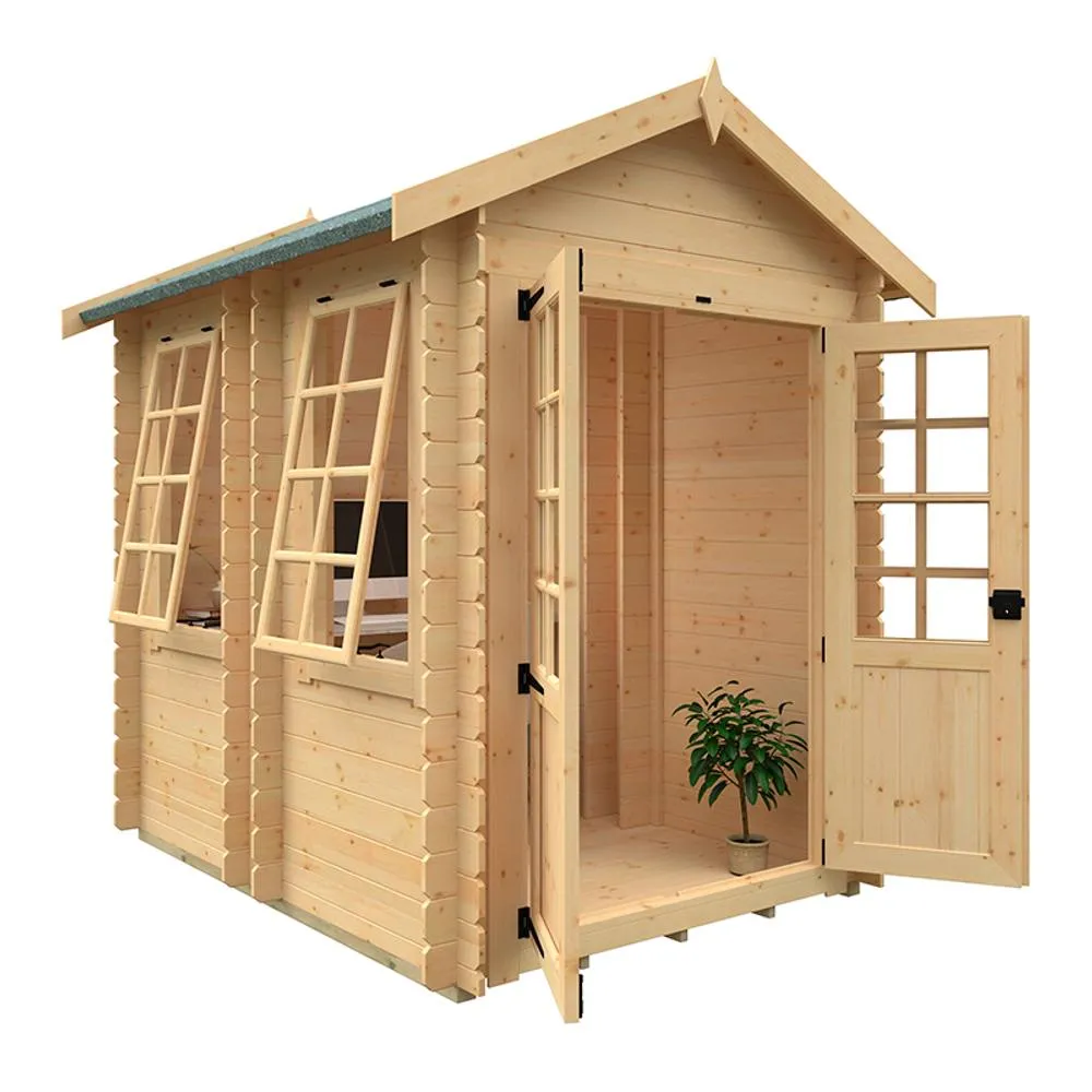 Buttercup Farm 8 x 6 Feet Georgia 19mm Flex - L230 x W175 x H231.7 cm - Natural